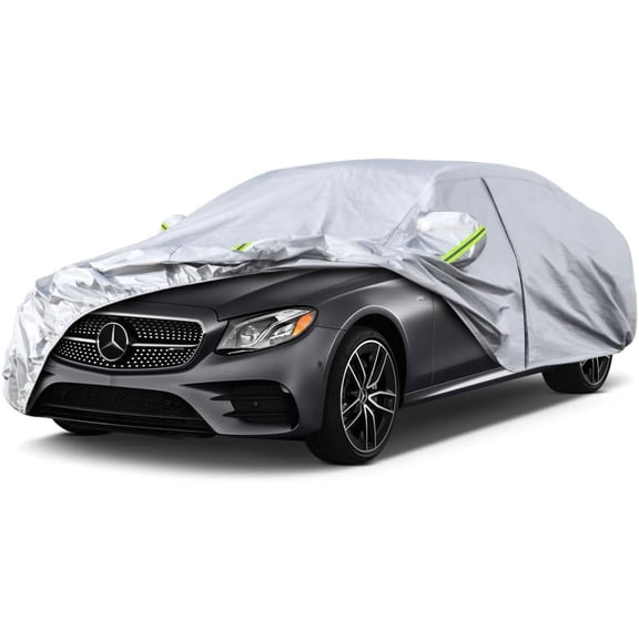 Kaugung 6 Layers Car Cover Custom Fit Benz C Class C300 C250 from 2004 to 2023, Outdoor Waterproof All Weather Sun Rain Dust Snow Protection with Zipper Door.(USA Warehouse,Within 3-7 Days)