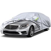 Kaugung 6-Layer Car Cover Custom Fit Mercedes-Benz S-Class 1972-2023, Waterproof All Weather for Automobiles, Sun Rain Dust Snow Protection, With Driver Door Zipper
