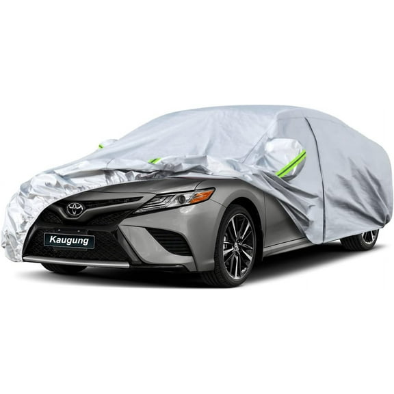 Kaugung 6 Layers Car Cover Custom Fit Toyota Camry from 1991 to 2023, Outdoor Waterproof All Weather Sun Rain Dust Snow Protection with Zipper Door.(USA Warehouse,Within 3-7 Days)