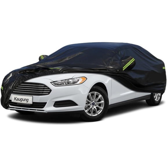 Kaugung 7 Layers Car Cover Custom Fit Ford Fusion from 2005 to 2023, Outdoor Waterproof All Weather Sun Rain Dust Snow Protection with Zipper Door.(USA Warehouse,Within 3-7 Days)