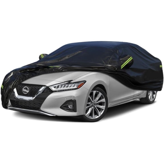 Kaugung 7 Layers Car Cover Custom Fit Nissan Maxima from 1988 to 2023, Outdoor Waterproof All Weather Sun Rain Dust Snow Protection with Zipper Door.(USA Warehouse,Within 3-7 Days)