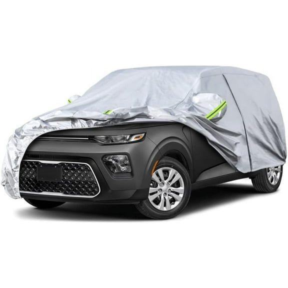 Kaugung SUV Car Cover Custom Fit Kia Soul from 2009 to 2023, Waterproof All Weather for Automobiles, Sun Rain Dust Snow Protection. (Ships from US Warehouse, Arrive Within 3-7 Days)