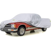 Kaugung 6-Layer Waterproof Truck Cover Custom Fit 1990-2004 Chevy S-10 Regular Cab/Extended Cab, Outdoor All Weather Full Pickup Cover, With Driver Door Zipper, Silver