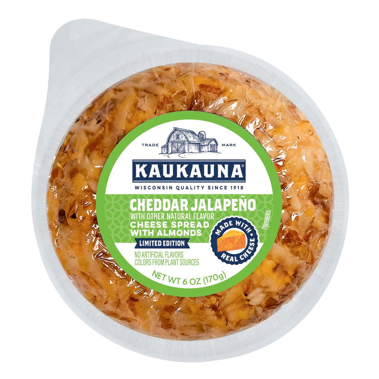 Kaukauna® Cheddar Jalapeño Spreadable Cheese Ball, 6 oz, Refrigerated