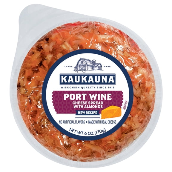 Kaukauna Port Wine Spreadable Cheese Ball, 6 oz, Refrigerated