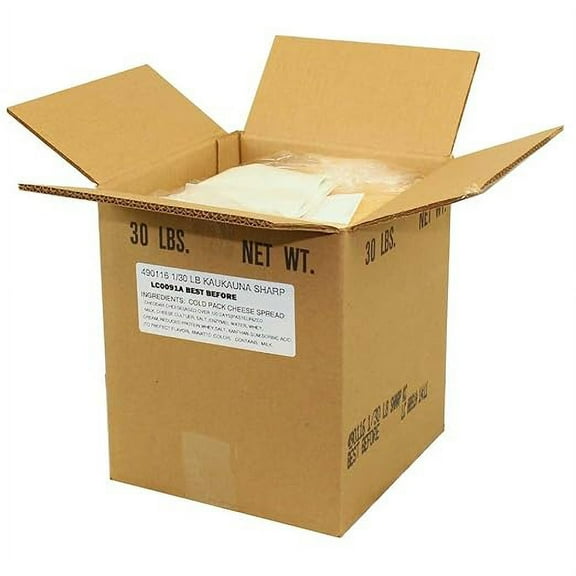 Kaukauna Sharp Cheddar Cheese, 30 Pound -- 1 each.