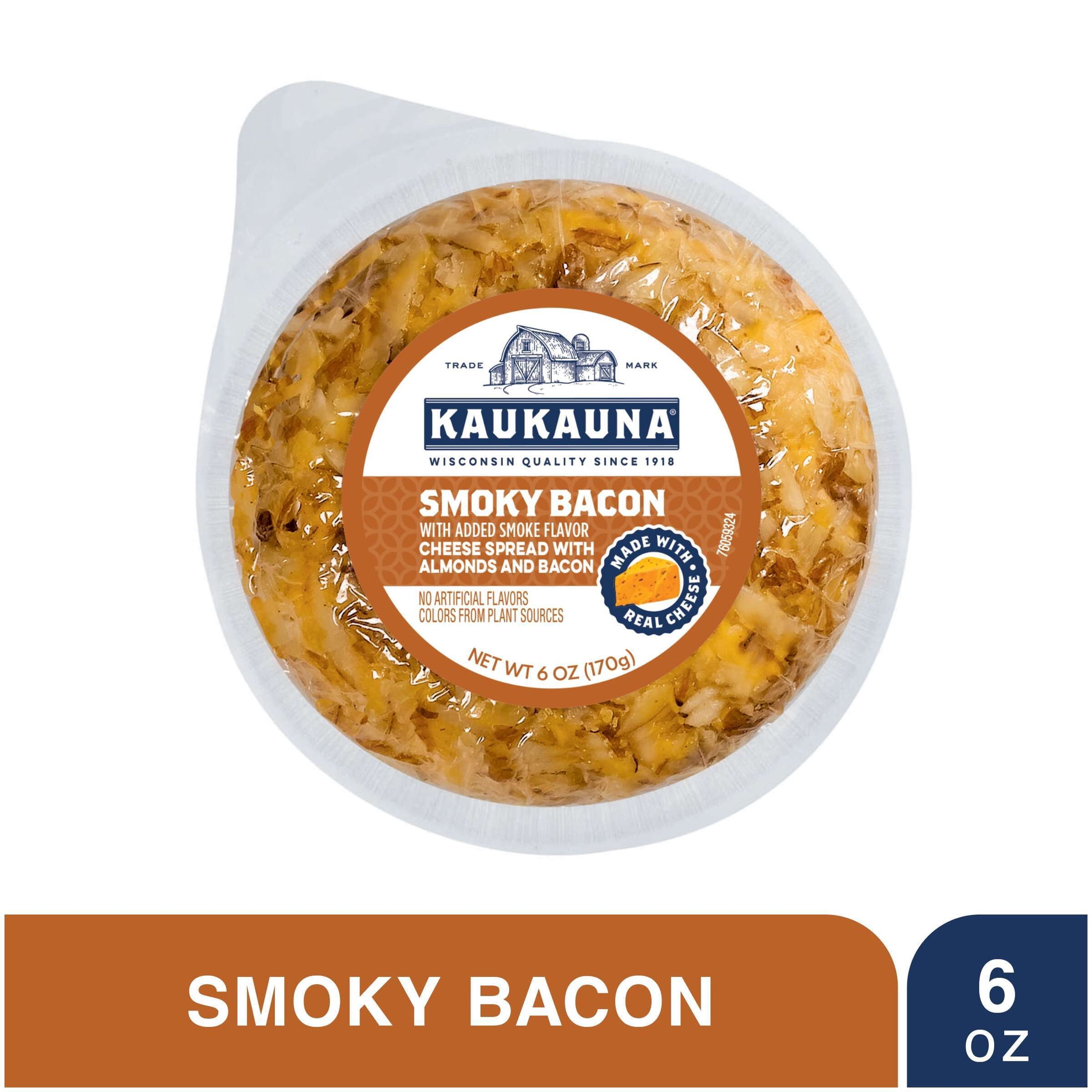 Kaukauna® Smoky Bacon Spreadable Cheese Ball, 6 oz