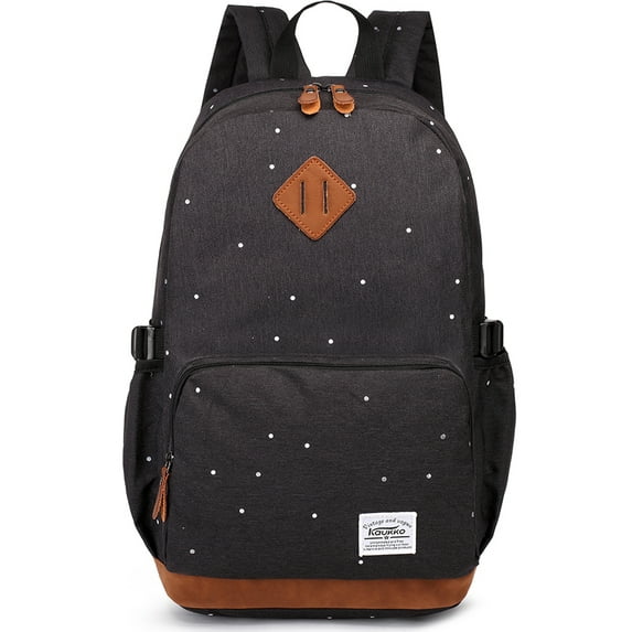Kaukko Women's Backpack Student Backpack Laptop College School Backpack Travel Backpack (05 Black)