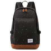 Kaukko Womens Backpack Student Backpack Laptop College School Backpack Travel Backpack, LargeBlack