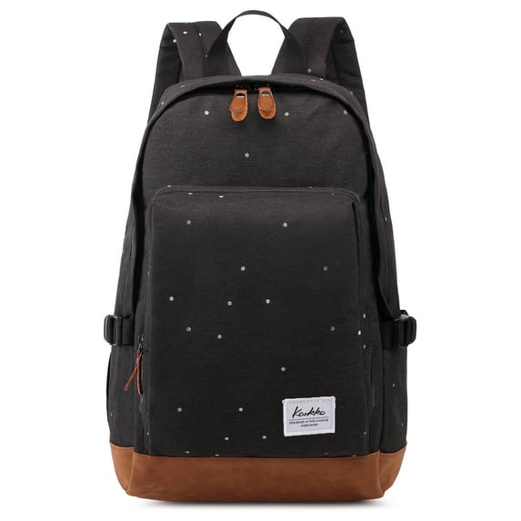 Kaukko Women's Backpack Student Backpack Laptop College School Backpack Travel Backpack, Large(Black)
