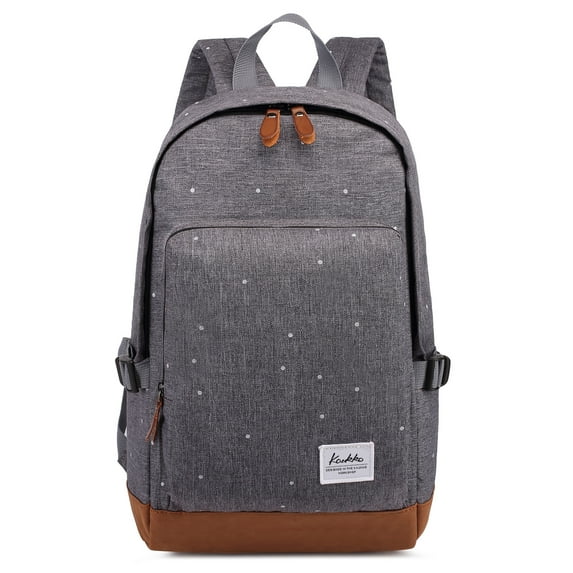 Kaukko Women's Backpack Student Backpack Laptop College School Backpack Travel Backpack, Large(Grey)