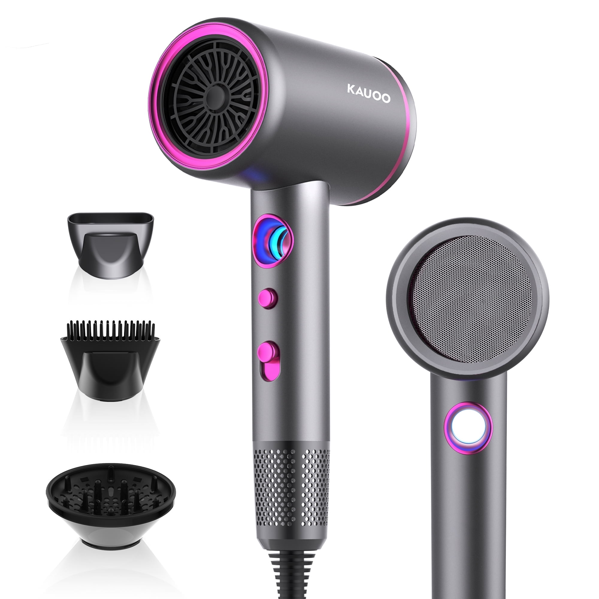 Kauoo 1800w Professional Ionic Hair Dryer With Diffuser Smooth Styling High Heat For Fast Kauoo 1800w Professional Ionic Hair Dryer With Diffuser Smooth Styling High Heat For Fast