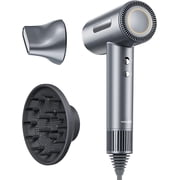Ionic Hair Dryer, OEIKPFN High Speed Blow Dryer with Diffuser & 110,000 RPM Brushless Motor for Fast Drying, Gray