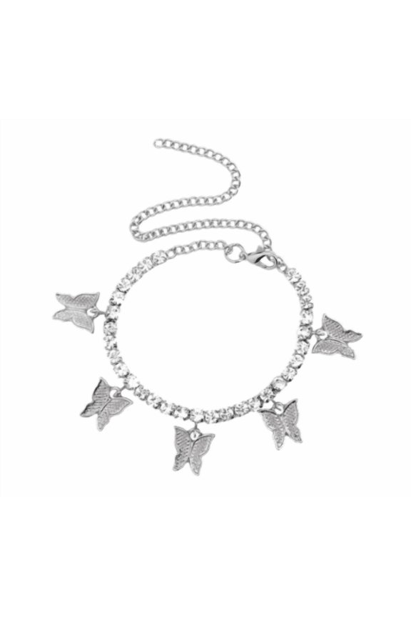 Kaura Butterfly Anklet - Silver