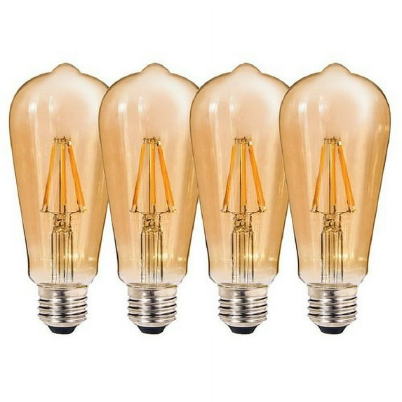 Kauri 7W Amber E26/Medium (Standard) LED Vintage Filament Light Bulb (Set of 2)