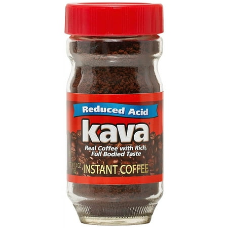 Kava Acid Reduced Instant Coffee in Glass Jar, 4 Ounce