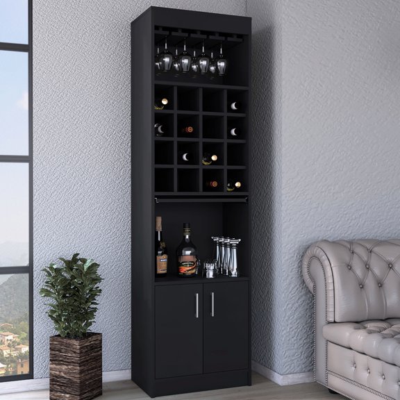 Kava Bar Cabinet | Double Door, for Living Room | Particle Board as Main Material | Simplifies Assembly and Organization