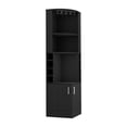 thumbnail image 1 of Kava Being Corner Bar Cabinet, Glass Rack, Double Door Cabinet, Eight Built-in Wine Rack, 1 of 7