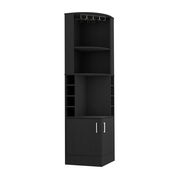 Kava Being Corner Bar Cabinet, Glass Rack, Double Door Cabinet, Eight Built-in Wine Rack