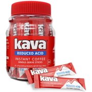 Kava Reduced Acid Instant Coffee Single Serve Stick Packets, 20 Count