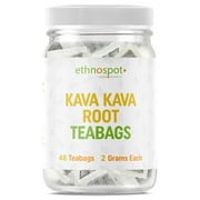 Kava Kava Root Teabags - Pure Kava Kava Tea - 100% Natural Herbal Tea For Stress Support Relaxation Improves Mood Assist Nervous System - Feel Happy Tea - 2 Gram Teabags - 48 Vegan Teabags
