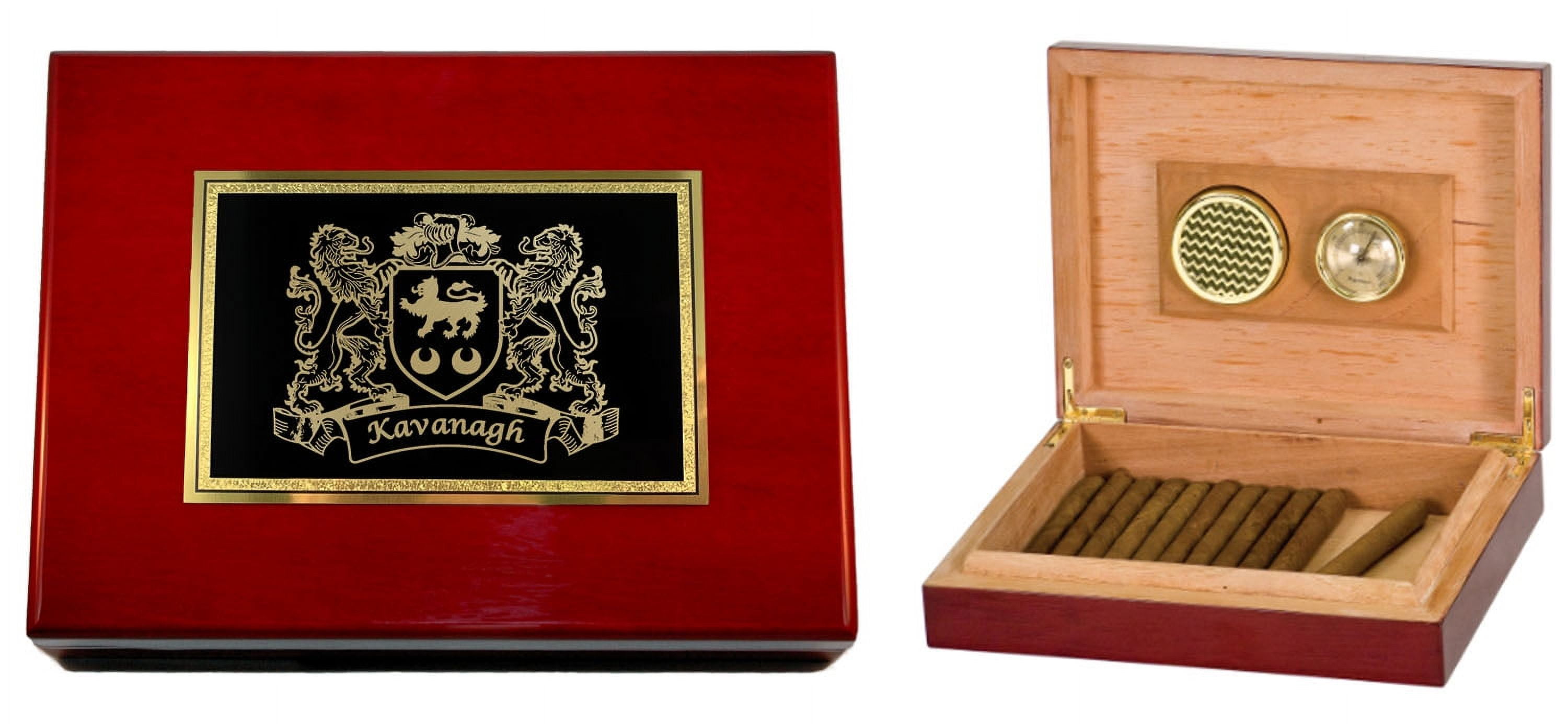 Kavanagh Irish Coat of Arms Humidor