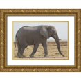thumbnail image 1 of Kaveney, Wendy 14x11 Gold Ornate Wood Framed with Double Matting Museum Art Print Titled - Namibia, Etosha NP Side view of African elephant, 1 of 4