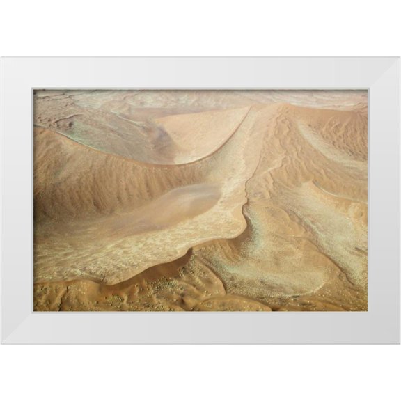 Kaveney, Wendy 14x11 White Modern Wood Framed Museum Art Print Titled - Namibia, Namib-Naukluft Park Sweeping sand dunes