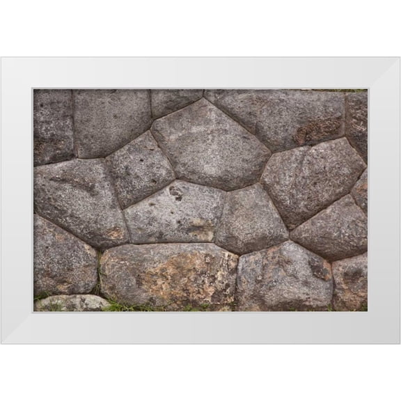 Kaveney, Wendy 14x11 White Modern Wood Framed Museum Art Print Titled - Peru, Cuzco Inca wall at Fort Sacsayhuaman ruins