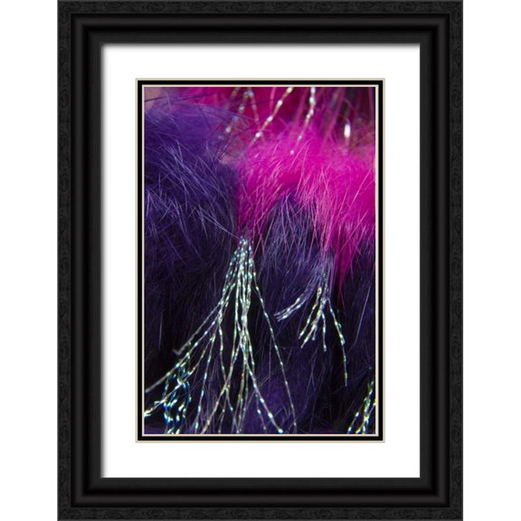Kaveney, Wendy 17x24 Black Ornate Wood Framed with Double Matting Museum Art Print Titled - AK, Lake Clark NP Colorful fishing fly