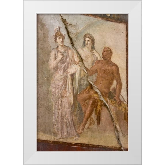 Kaveney, Wendy 17x24 White Modern Wood Framed Museum Art Print Titled - Italy, Campania Fresco in the Hall of Augustals