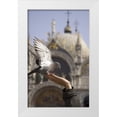 thumbnail image 1 of Kaveney, Wendy 17x24 White Modern Wood Framed Museum Art Print Titled - Italy, Venice A tourists hand feeding a pigeon, 1 of 4