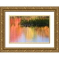 thumbnail image 1 of Kaveney, Wendy 18x13 Gold Ornate Wood Framed with Double Matting Museum Art Print Titled - ME, South Paris Grasses growing in water in fall, 1 of 4