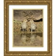 thumbnail image 1 of Kaveney, Wendy 20x24 Gold Ornate Wood Framed with Double Matting Museum Art Print Titled - AZ, Amado Two Gambels quail chicks drinking, 1 of 4
