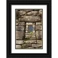 thumbnail image 1 of Kaveney, Wendy 23x32 Black Ornate Wood Framed with Double Matting Museum Art Print Titled - Peru, Machu Picchu Aligned windows in ruins, 1 of 4