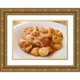 thumbnail image 1 of Kaveney, Wendy 24x18 Gold Ornate Wood Framed with Double Matting Museum Art Print Titled - Italy, Positano Gnocchi, a potato or bread dish, 1 of 4
