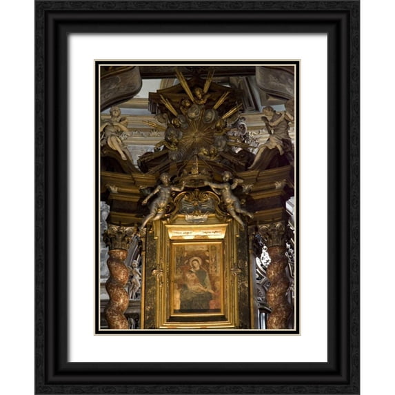 Kaveney, Wendy 25x32 Black Ornate Wood Framed with Double Matting Museum Art Print Titled - Italy, Parma Church of Mary of the Fence