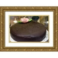 thumbnail image 1 of Kaveney, Wendy 32x23 Gold Ornate Wood Framed with Double Matting Museum Art Print Titled - Italy, Venice Chocolate cake in a bakery window, 1 of 4