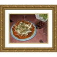 thumbnail image 1 of Kaveney, Wendy 32x25 Gold Ornate Wood Framed with Double Matting Museum Art Print Titled - Italy, Positano Plate of antipasti appetizer, 1 of 4