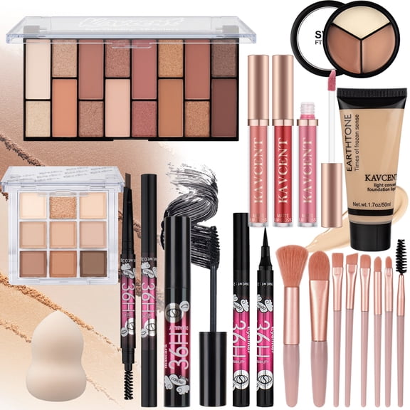 Makeup Kit for Women Full Kit, Makeup Sets Make Up Kit for Girls, Lip Gloss Kit Eyeshadow Palette Eyeliner Mascara