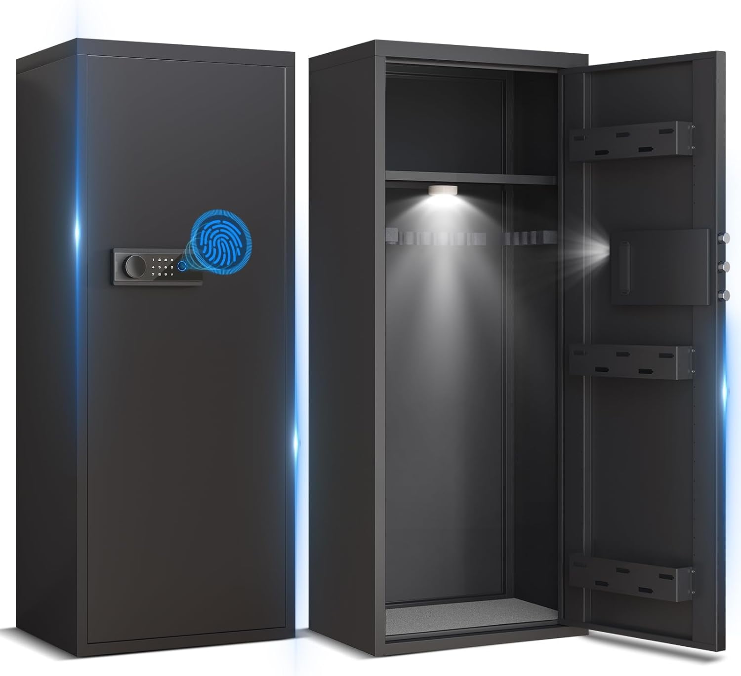 Kavey 1012 Biometric Gun Safe for Shotguns and Pistols, Large