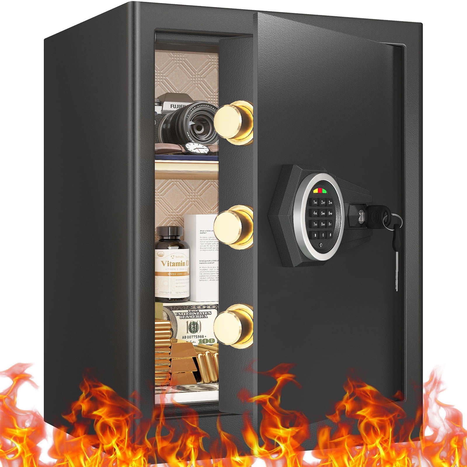 Kavey 2.3 Cub Personal Security Safe Box With LED,