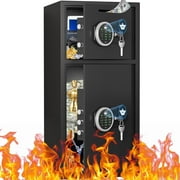 Kavey 6.5 Cu ft Extra Large Home Safe Box Fireproof, Digital Security Safe Box with Deposit Slot & Metal Storage Box, Soft Lining Money Safe with Backlit Keypad & Dual Alarm Office