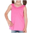 thumbnail image 1 of Kavio Girls 3-6X Sheer Jersey V Neck Ruffle Yoke Tank - PJP0639, 1 of 2