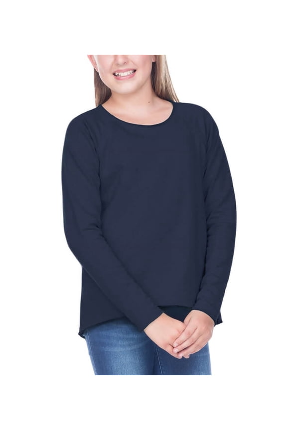 ! Leisure Raw Edge French Terry Long Sleeve T-Shirt (Girl's)