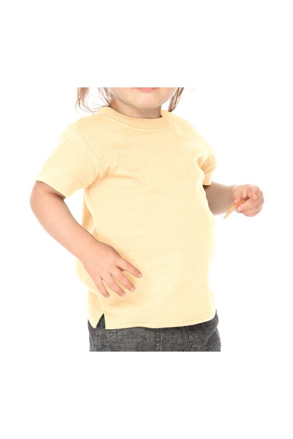 I1C0194 Infants Scoop Neck Short Sleeve Top-LEMON-18M