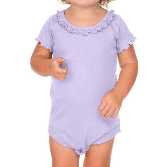Kavio I1C0559 Infants Sunflower Short Sleeve Onesie-Lavender-6M