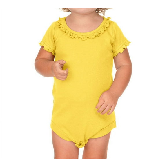 Kavio I1C0559 Infants Sunflower Short Sleeve Onesie-Yellow-24M