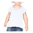 thumbnail image 1 of Kavio I1P0592 Infants Lettuce Edge Ruffles High Low Short Sleeve Top-White-6M, 1 of 4