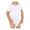 thumbnail image 1 of Kavio IJP0492 Infants Lap Shoulder Short Sleeve Onesie Jersey CVC.(Replaces 0431)-White-6M, 1 of 4
